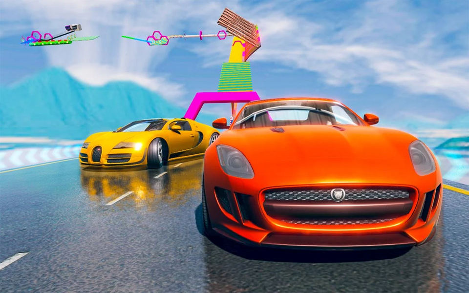 Extreme Racing: Ramp Climb Car - Gameplay image of android game