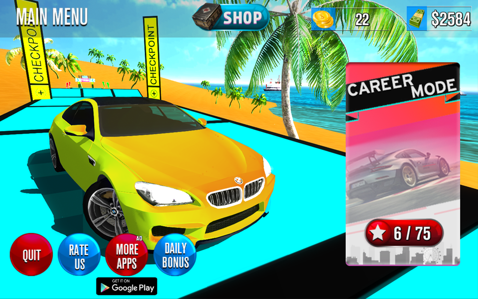 Mega Sky Ramp: Car Drive Game - Image screenshot of android app