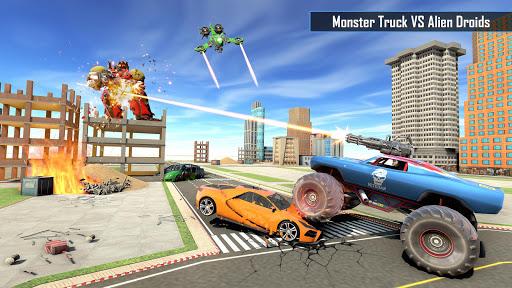 Monster Truck Spider Robot Car - Gameplay image of android game