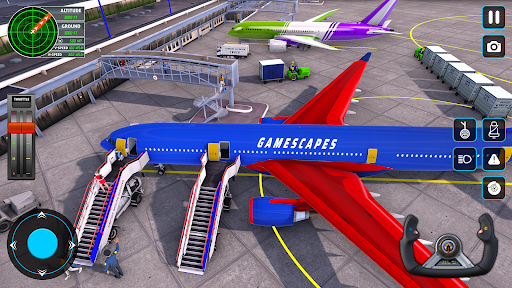 Flight Simulator 3D Plane Game - Gameplay image of android game
