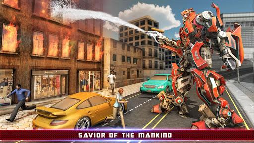 Robot Fire Rescue: Truck Games - Gameplay image of android game