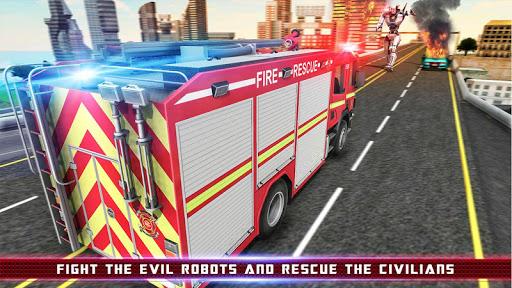 Robot Fire Rescue: Truck Games - عکس بازی موبایلی اندروید
