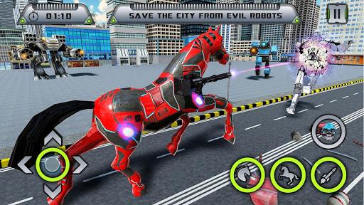 Real Horse Robot Transforming Games-Robot Shooting - Gameplay image of android game