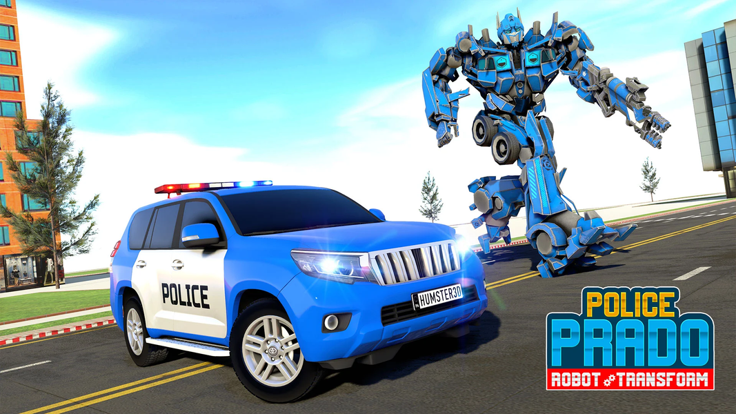 Police Robot Car Transform War - Gameplay image of android game