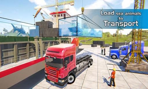 Sea Animal Transport Truck Sim - Gameplay image of android game