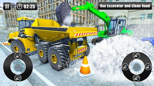 Real Snow Plow Truck Simulator - Excavator Games - Image screenshot of android app