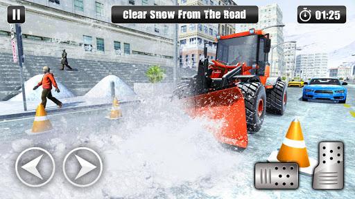 Real Snow Plow Truck Simulator - Excavator Games - Image screenshot of android app