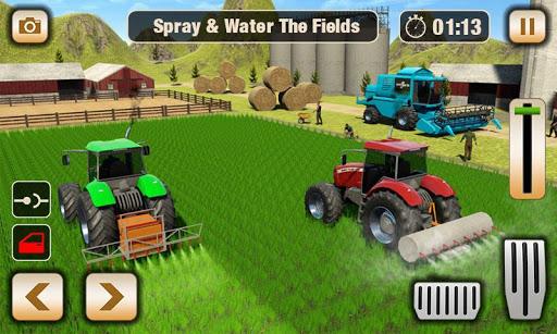 Real Tractor Driving Simulator - Gameplay image of android game