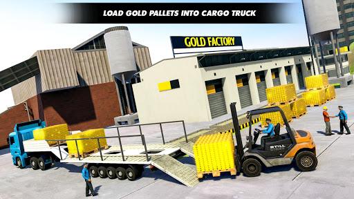 Gold Transport Truck Games 3D - Image screenshot of android app