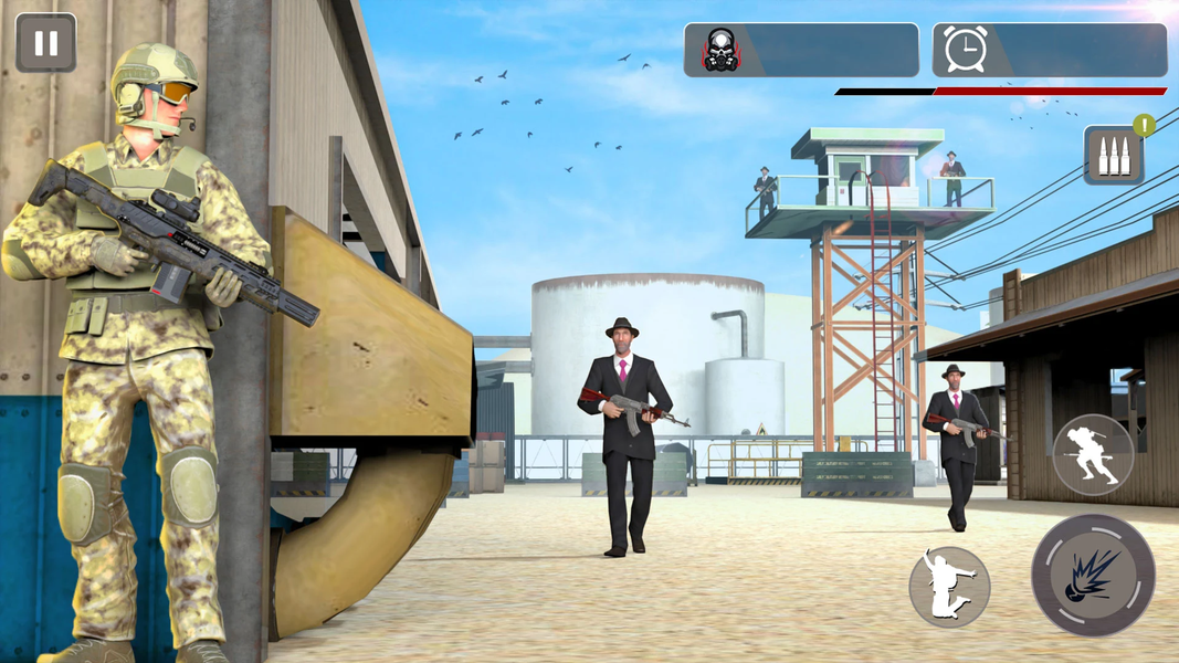Gun Games Commando - 3d fire - Gameplay image of android game
