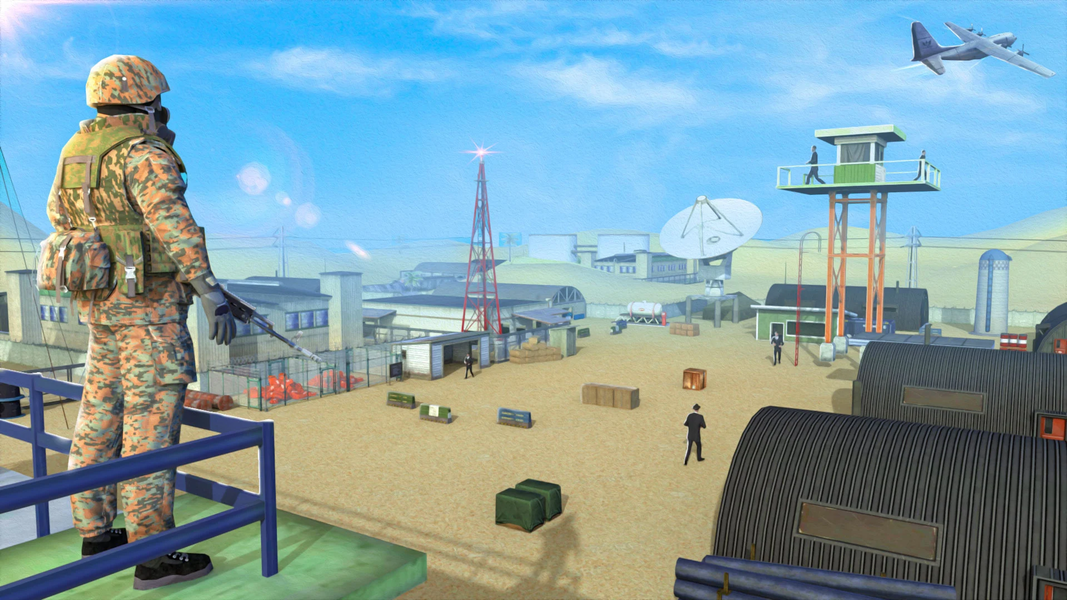 Gun Games Commando - 3d fire - Gameplay image of android game