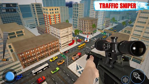 Sniper Traffic Shooting games - Gameplay image of android game