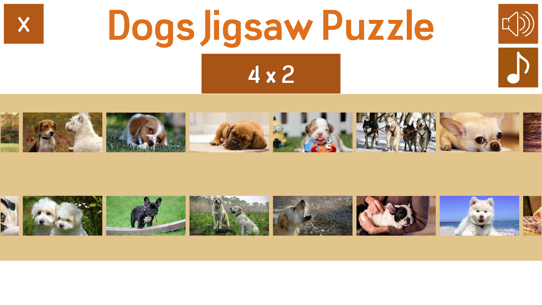 Jigsaw Puzzles: Dogs and Puppi - Gameplay image of android game