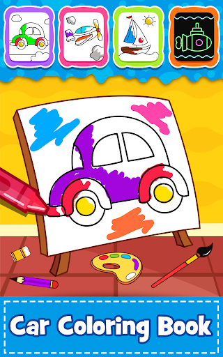 Cars Coloring Book Kids Game - عکس بازی موبایلی اندروید