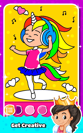 Princess Coloring Book Games - Gameplay image of android game
