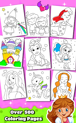 Princess Coloring Book Games - Gameplay image of android game