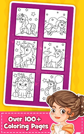 Unicorn Coloring Book for Kids - عکس بازی موبایلی اندروید