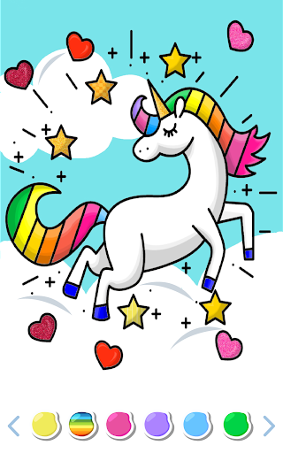 Unicorn Coloring Girl Games - عکس بازی موبایلی اندروید