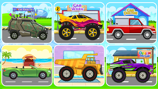 Car Wash & Race Games for Kids - Gameplay image of android game