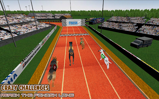 Dog racing games - dog game 3d - Gameplay image of android game