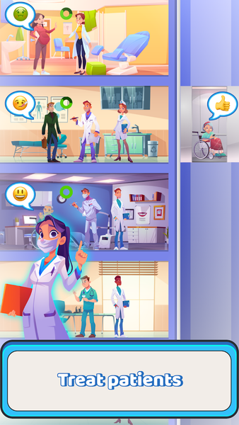 Idle Hospital: Management game - Gameplay image of android game