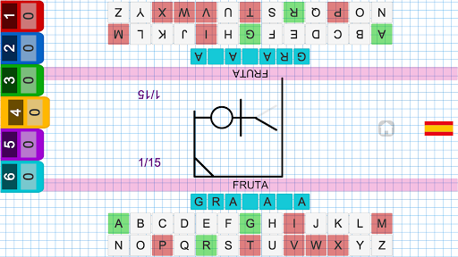 Hangman in english ۱ ۲ ۳ ۴ ۵ ۶ - عکس بازی موبایلی اندروید