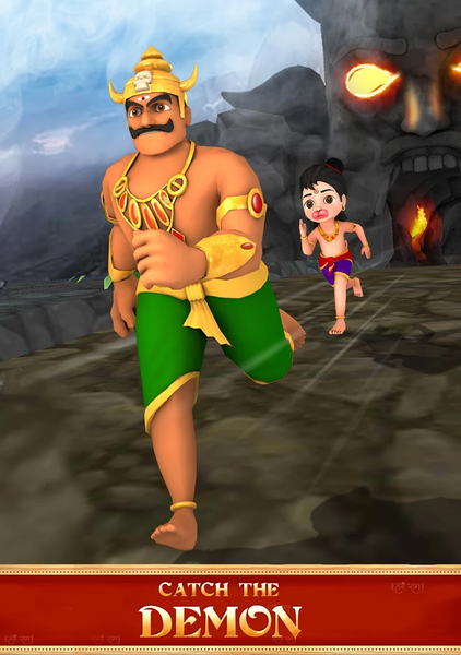 Little Hanuman - Running Game - Gameplay image of android game
