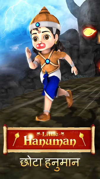 Little Hanuman - Running Game - Gameplay image of android game