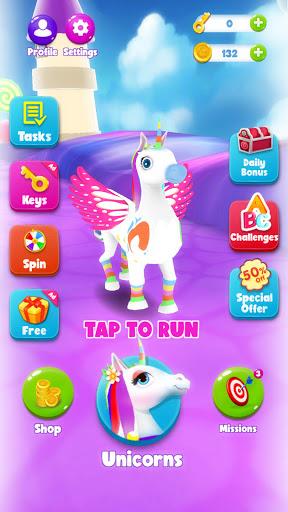 Unicorn Runner 3D - Super Magi - Gameplay image of android game