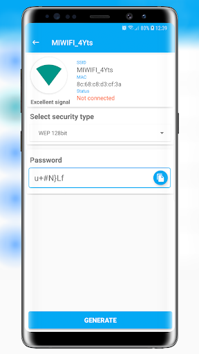 Wifi Password Key Generator - عکس برنامه موبایلی اندروید
