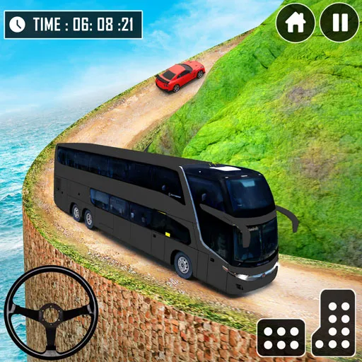 Bus Driving Simulator Bus game - Gameplay image of android game