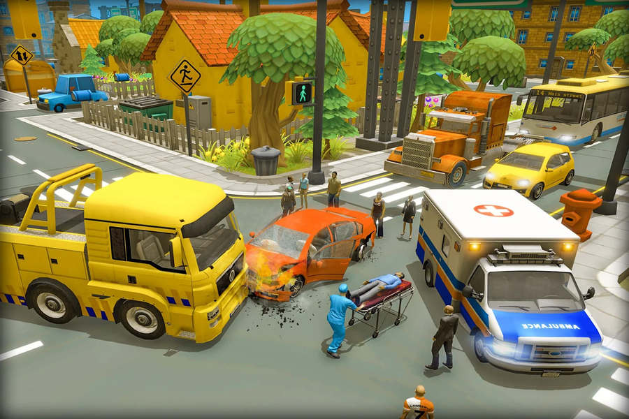 Emergency Ambulance Rescue 911 - Gameplay image of android game