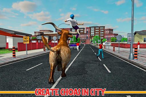 Angry Bull Game City Attack - عکس برنامه موبایلی اندروید