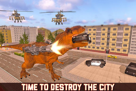 VIREI UM DINOSSAURO E DEVOREI A CIDADE TODA → Dinosaurs Terrorising the  City [ jogo de celular ] 📱🎮 