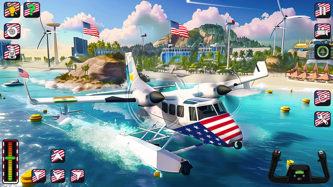 Plane Flying Simulator Offline - Gameplay image of android game