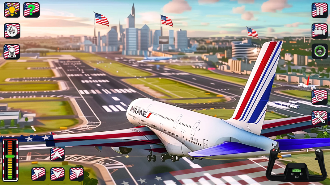 Plane Flying Simulator Offline - Gameplay image of android game