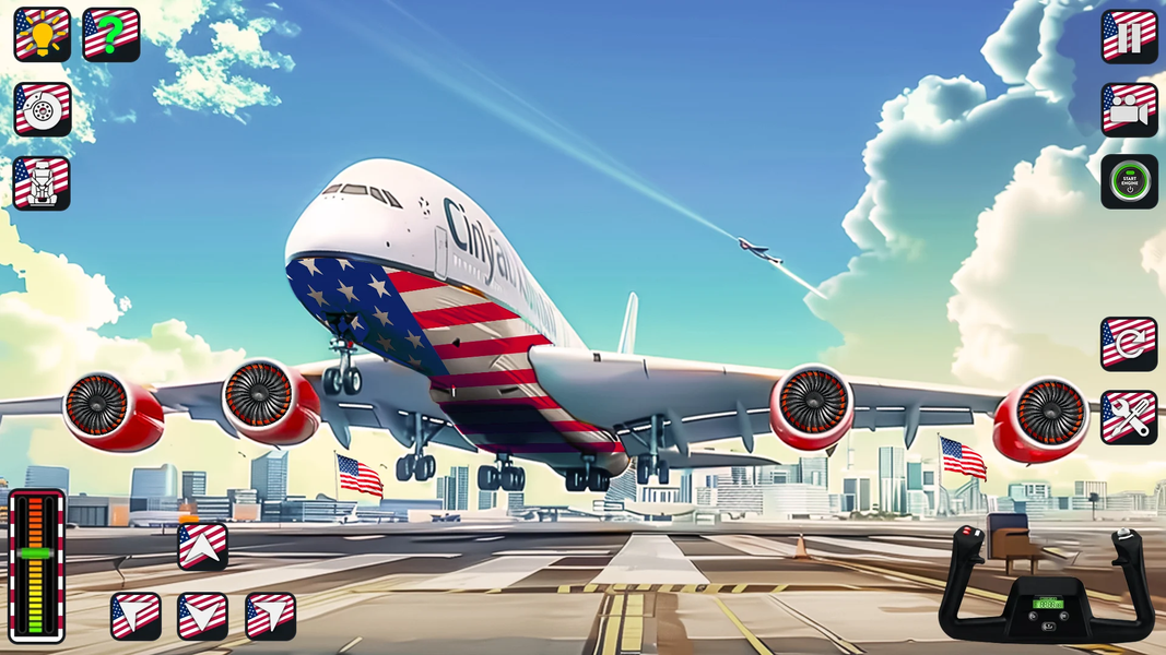 Plane Flying Simulator Offline - Gameplay image of android game