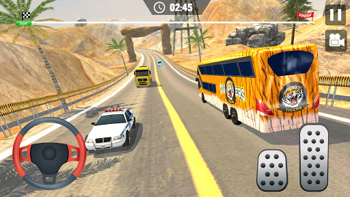Offroad Bus Climb Hill Racing - Gameplay image of android game