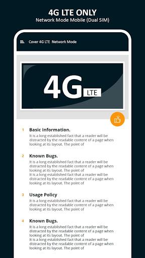 4G LTE Only - 4g LTE Mode - Image screenshot of android app