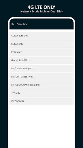 4G LTE Only - 4g LTE Mode - Image screenshot of android app