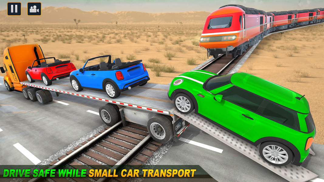 Mini Car Transport Truck Games - Gameplay image of android game