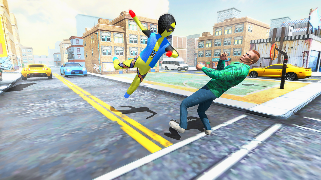 Spider Stickman Real Rope Hero - Gameplay image of android game