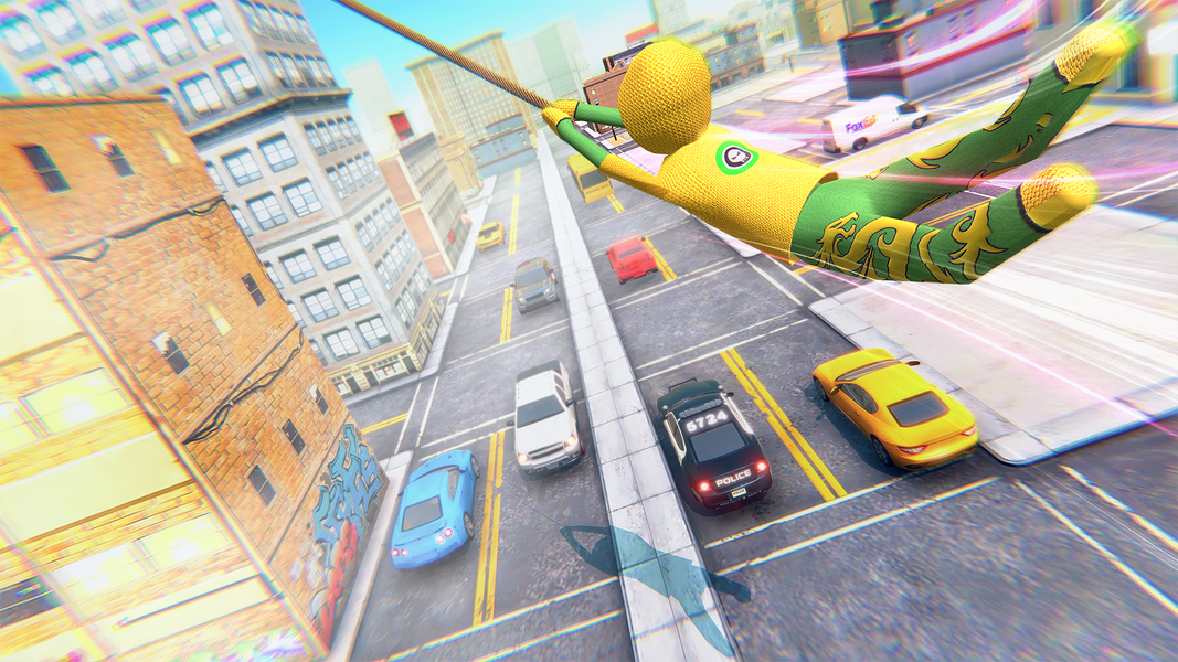Spider Stickman Real Rope Hero - Gameplay image of android game