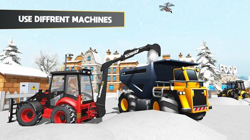 3D tractor Excavator Snow Plow - Gameplay image of android game