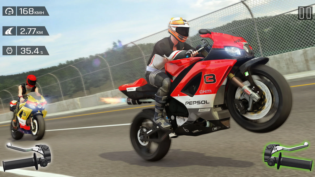 Highway Bike Riding Simulator - Gameplay image of android game