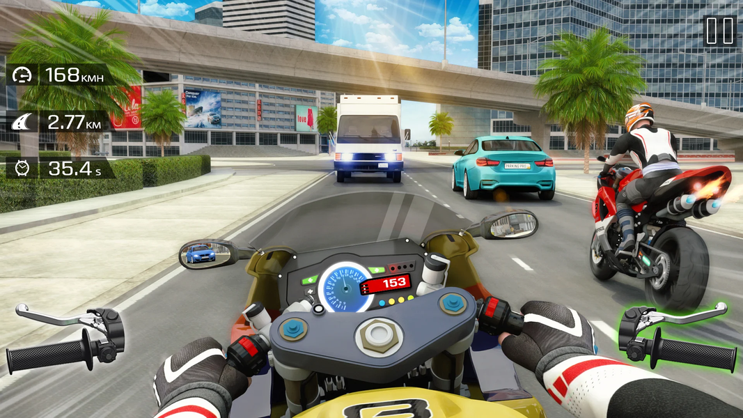 Highway Bike Riding Simulator - عکس بازی موبایلی اندروید