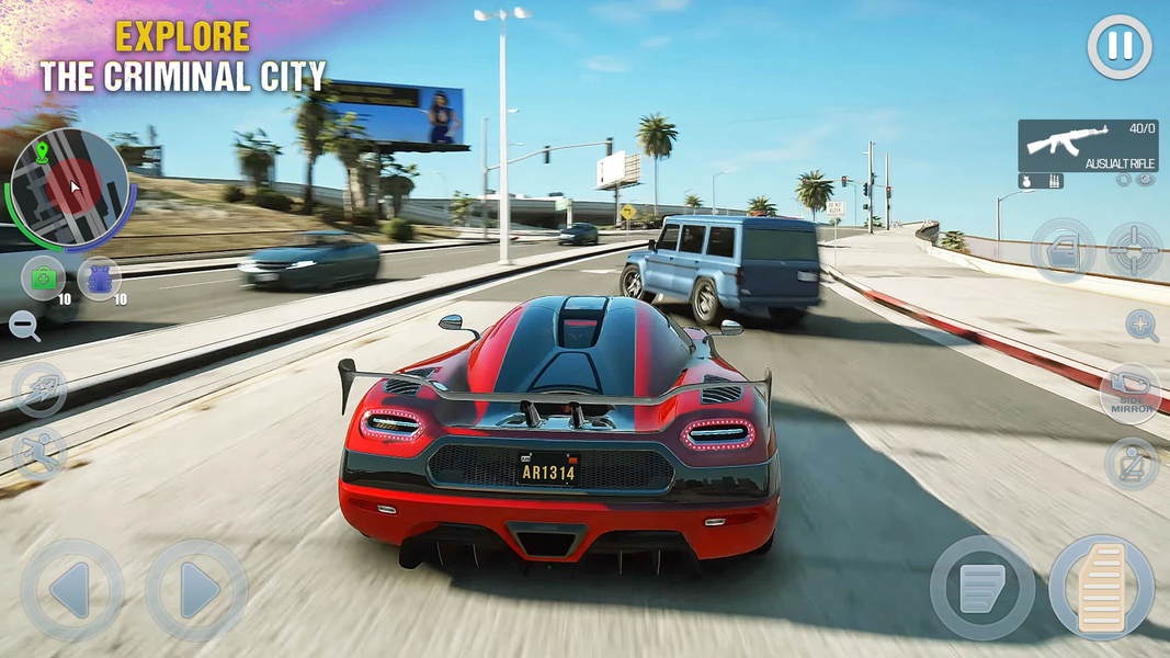 Gangster Game City Crime Mafia - Gameplay image of android game