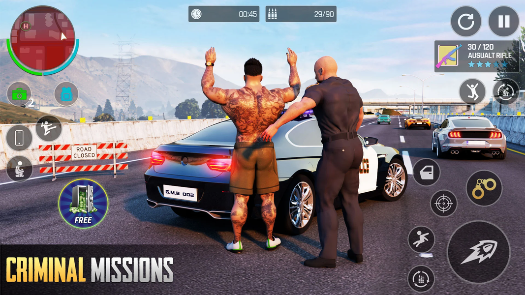 Gangster Game City Crime Sim - Gameplay image of android game