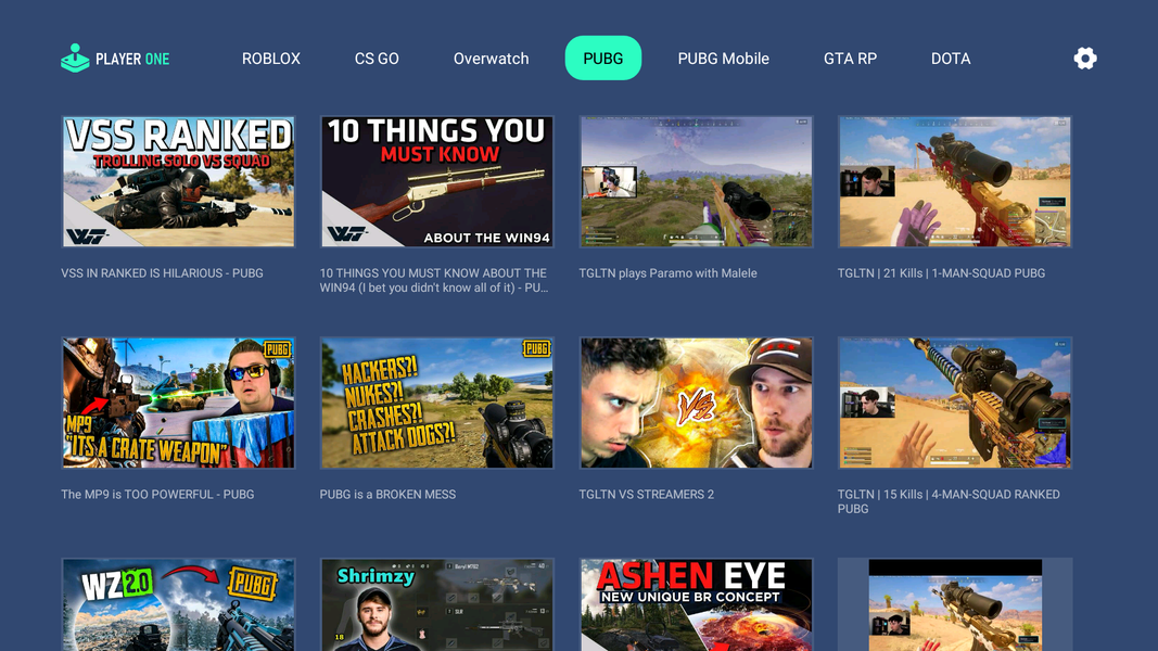 PlayerOne - Image screenshot of android app