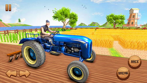 Real Farming Tractor Simulator - Gameplay image of android game